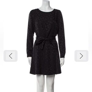 Sezane Black Silk Cocktail Dress